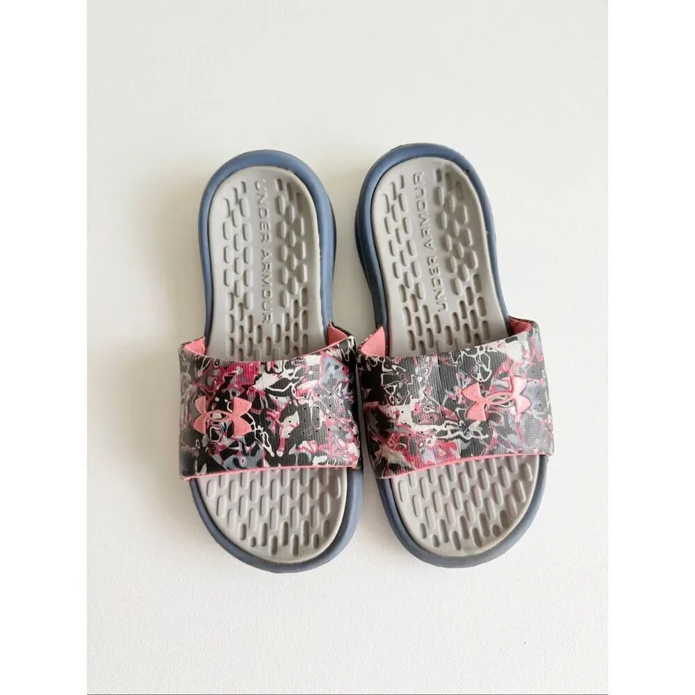 UNDER ARMOUR PLAYMAKER CHROMA SLIDES GIRLS' size 4Y